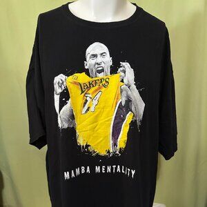 Mamba Mentality Men's Black T Shirt Size 3XL Fruit of the Loom Cotton